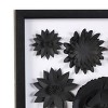 Olivia & May 20"x20" Paper Floral Cluster Shadow Box with Varying Shapes and Sizes Black: Modern Botanical Wall Art, Dry Clean Only - image 4 of 4