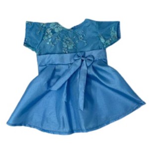 Doll Clothes Superstore Blue Party Dress Fits 15-16 Inch Baby Dolls - 1 of 4