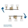 Progress Lighting Cassell 3-Light Vanity Fixture, Vintage Brass, Clear Glass Shades - 3 of 3