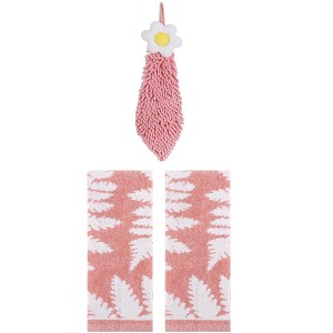 REGALWOVEN 3 Pcs Soft Absorbent Decorative Hand Towels for Bathroom Kitchen - 1 of 4