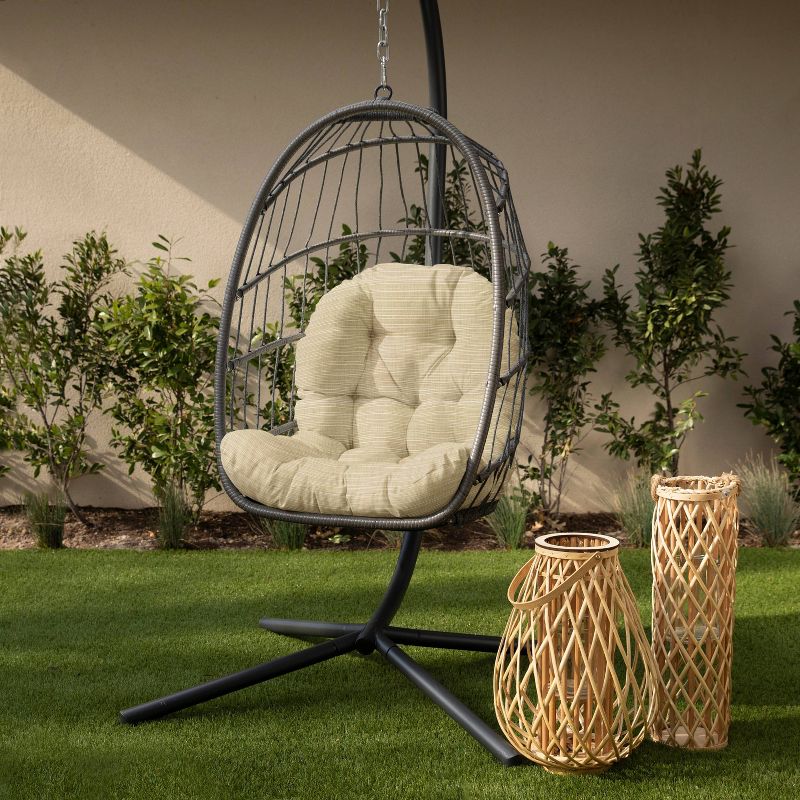 44" x 27" x 4" Sunbrella Outdoor Egg Chair Cushion - Sorra Home, 1 of 6