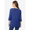 Woman Within Perfect Three-Quarter Sleeve Boatneck Tee - 3 of 4