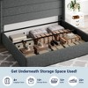 Allewie Lift Up Storage Bed, Button Tufted Headboard with Wingback, No Box Spring Needed, Hydraulic Storage, Modern - 3 of 4