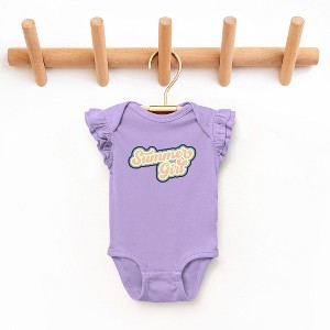 The Juniper Shop Summer Girl Retro Baby Flutter Sleeve Bodysuit - 1 of 2