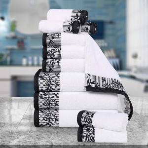 Charming Floral Accent Cotton Towel Set by Blue Nile Mills - 1 of 4