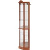 Vynxaria Classical Corner Glass Cabinet with Adjustable Shelves and Elegant Lighting - 3 of 4