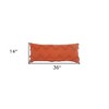 HomeRoots 14" X 36" Orange 100% Cotton Zippered Pillow - 3 of 4