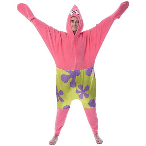 Nickelodeon Mens SpongeBob SquarePants Patrick Star Sleep Union Suit S M Pink