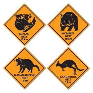 Beistle 17" Outback Road Sign Cutouts 12/Pack 54306 - 1 of 1