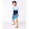 Deux par Deux Boy Printed Boardshorts Blue Wave and Black - 3 of 4