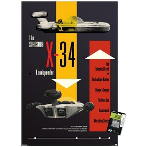 Trends International Star Wars: Moving At Lightspeed - Landspeeder Unframed Wall Poster Prints - 1 of 4