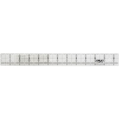 OLFA Frosted Advantage Non-Slip Ruler "The Companion"-1"X12"