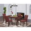 5-Piece Mahogany Finish Solid Wood Top-Rectangular Dining Room Set-Seats 4 - 2 of 4