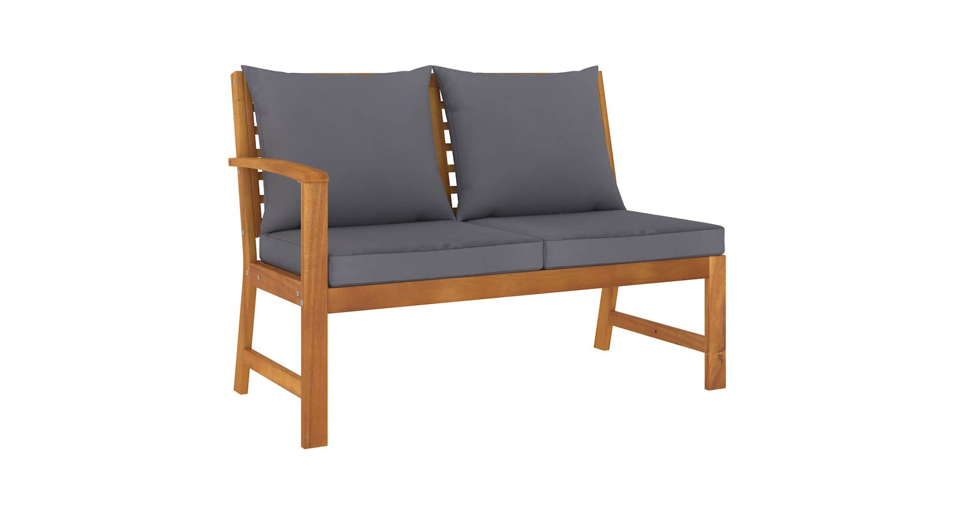 Garden Bench Dark Grey Solid Acacia wood Medium Garden Bench vidaXL