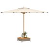vidaXL Parasol Base Cover Gray 27.6"x27.6"x9.8" Poly Rattan and Acacia - 4 of 4