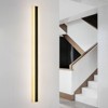 Rennnsan Noctra 39"-59" H Hardwired Liner Stainless Metal Industrial LED Dimmable Wall Sconce in Black - 2 of 4