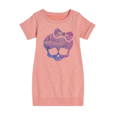 - Monster High - Toddler And Youth Girls Fleece Dress Graphic Short Sleeve Fleece Dress
