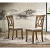 NicBex Vintage Upholstered  Dining Chairs Set of 2 with Cross Back & Comfy Cushions,Rustic Wood Accent Chairs for Dining Room,Living Room - 3 of 4