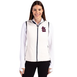 St Louis Cardinals Cutter & Buck Cascade Eco Fleece Womens Vest - 1 of 1
