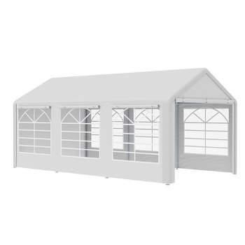 iYofe Carport Canopy 10 x 20ft Heavy Duty with Removable Sidewall & Doors,  Portable Car Port Garage