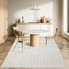 Washable Area Rugs Modern Plaid Indoor Floor Carpet with Non-Slip Backing Stain-Resistant Soft Low Pile Rugs for Living Room - 2 of 4