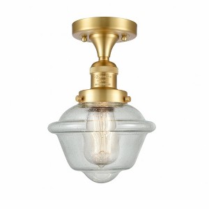 Oxford - 1 Light Semi-Flush Mount In Traditional Style-11 Inches Tall and 7.5 Inches Wide - 1 of 1