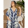 HAPPY BAY Women's Summer Pocket Nightgown Batik Caftan for Womens Sleepwear Long House Loungewear Dashiki Dress - image 2 of 4