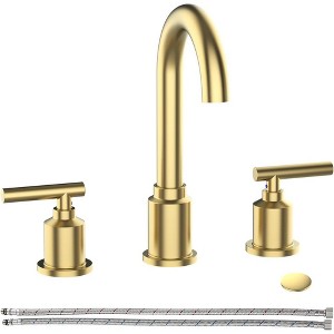 Whizmax Bathroom Faucet, Bathroom Sink Faucet, 8 Inch Bathroom Faucet for Sink 3 Hole with Stainless Steel Pop-up Drain for Your Bathroom - 1 of 4