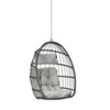 DOMETOUR Outdoor Garden Rattan Egg Swing Chair Hanging Chair Wood - 4 of 4