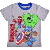 Marvel Avengers Boys Short Sleeve T-Shirt and Short Set for Toddler and Little Kids - Size 4 - 3 of 4