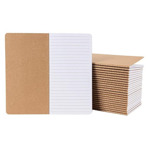 Paper Junkie 24 Pack Lined Kraft Paper Notebook Bulk Set, Travel ...