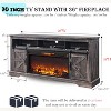 SinCiDo Fireplace TV Stand for 75" TV  w/ Fireplace & Sliding Barn Door, w/ Remote Control, 3D Flame, Fire Place TV Stands for Living Room - 3 of 4