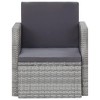 vidaXL Patio Chair in Gray Poly Rattan - Comfortable Outdoor Chair with Removable and Washable Cushions - 2 of 4