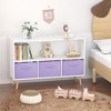 Whisen Kids Bookshelf with 3 Cloth Drawers, Multi-Purpose for Books/Toys, Wall-Mounted Safety Buckle, High-Density MDF - 3 of 4