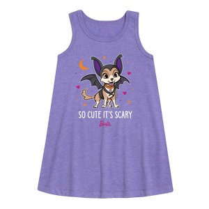 - Barbie - So Cute It's Scary Graphic Sleeveless Aline Dress - 1 of 3