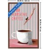 Trends International Reinders: Coffee - Good Morning Coffee in Pink and Lavender Framed Wall Poster Prints - 3 of 4