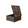 4 Pieces Wide Outdoor Rattan Sectional Sofa with Cushions - Small Patio Wicker Furniture,PE Rattan Sectional Sofa Set with,Tempered Glass Desktop - 3 of 4