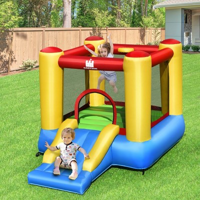 Colorful Inflatable Bouncer House with Slide and Blower