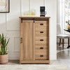 Bella Depot Farmhouse 5 Drawers Dresser with Sliding Barn Door - 2 of 4