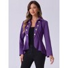 INSPIRE CHIC Women's Open Front Decor Buttons High Low Hem Steampunk Gothic Jacket - 2 of 4