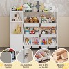 Kids Wooden Toy Organizer, Children Toy Storage Shelf with 8 Bins and 3 Shelves, Kid Bookshelf Playroom Organization Bookcase for Storing Toys, Books - 3 of 4