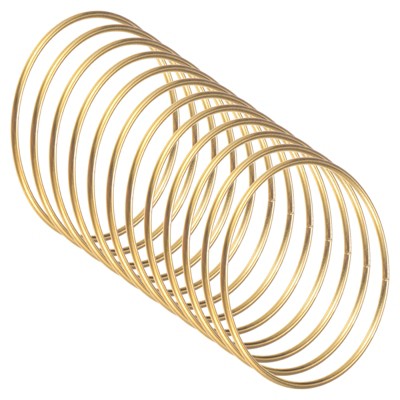Unique Bargains Metal Electroplating Macrame Crafting Crafts Hoop 12 Pcs