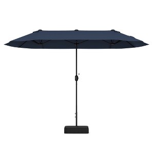 Tangkula 13FT Double-sided Patio Umbrella w/ Crank Handle Umbrella Base Safety Lock - 1 of 4