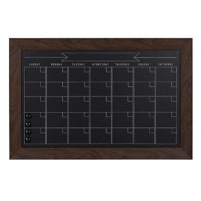 23" x 29" Beatrice Monthly Calendar Black - DesignOvation