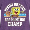 Girls' - SpongeBob Squarepants - Bikini Bottom Egg Hunting Champ Fitted Short Sleeve Graphic T-Shirt - 2 of 4