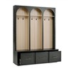 Lycvki 74.8"H Arched Design Wooden Hall Tree with Entryway Bench and 8 Retro Hooks - 3 of 4