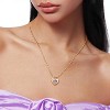 14K Gold Birthstone Heart Necklace - CZ Pendant Jewelry for Women, Birthday Gift - 2 of 4