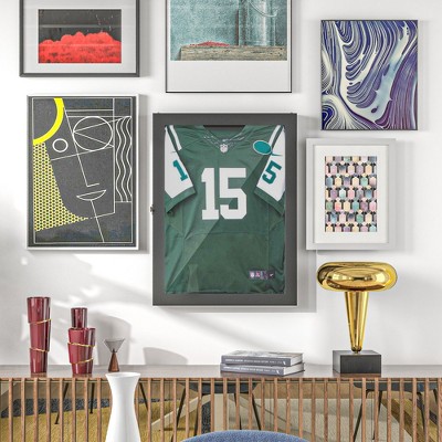 Brown Acrylic Lockable Wall Mounted Jersey Display Case