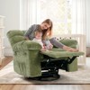 TROPOW Rocking Recliner Chair,360° Swivel,30° Rocking,135° Tilt,Chenille Upholstery,Q235 Steel Frame Glider Nursery Chair for Small Spaces - 4 of 4