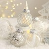 GAOMON 25 Pcs Christmas Ball Ornaments, 2.36 Inch Clear Sliver Christmas Tree Decorations - 3 of 4
